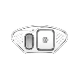 Nirali BG Kitchen Sink D'signo Series 1040x535 mm (41x21 inch) Satin Finish Stainless Steel, Monarch image 1