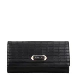 Esbeda Black Textured Wallet for Women-picture-13