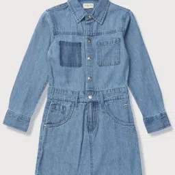 Gini & Jony Kids Blue Full Sleeves Dress-picture-16