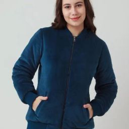 Zink London Navy Regular Fit Bomber Jacket-picture-21