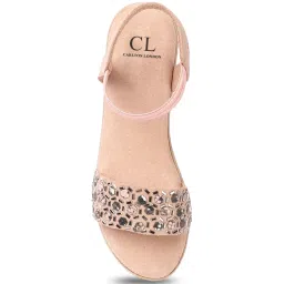 Carlton London Women's Cream Sling Back Sandals image 4