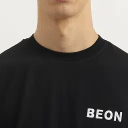 United Colors Of Benetton Black Pure Cotton Boxy Printed T-Shirt image 4