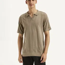Levi's Brown Cotton Slim Fit Striped Polo T-Shirt-picture-32