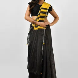 Crochetin Striped Zari Ready to Wear Saree-image-0