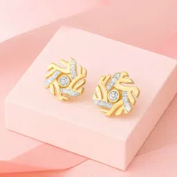 Mia by Tanishq 9k (375) Diamond Yellow Gold Earrings for Women-picture-28