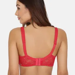 Da Intimo Red Under Wired Padded Plunge Bra image 2