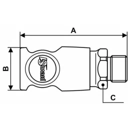 PREVOST Composite Body Male Safety Quick Connect Coupling, G 1/4 Male Threaded, CSI 061151CP image 4