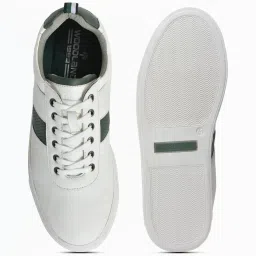 Woodland Men's White Casual Sneakers image 4