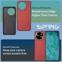 Sprig Back Cover for VIVO T3X 5G (Red) image 2
