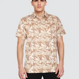 Lee Beige Regular Fit Floral Shirt image 4