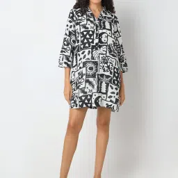 Vero Moda Black Printed Shift Dress image 4