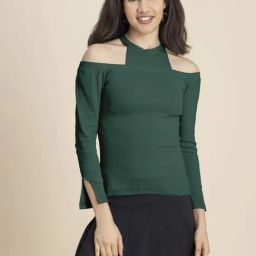 Moomaya Green Slim Fit Top-picture-26