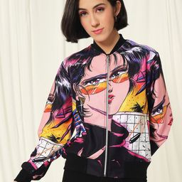 TANDUL Women Striped Lightweight Crop Tailored Jacket with Embroidered-picture-40