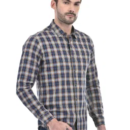 Numero Uno Blue Slim Fit Checks Shirt image 4