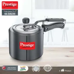 Prestige Black Hard Anodised Nakshatra Duo Plus Svachh Pressure Cooker (3 L) image 3