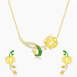 GIVA 925 Sterling Silver Golden Set for Women-image-59