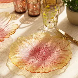 Pure Home and Living Yellow Glass Dinner Plates-image-41