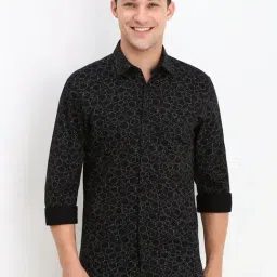 Allen Solly Black Slim Fit Printed Shirt-picture-21