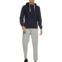 Campus Sutra Navy Hooded Sweatshirt image 5