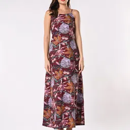 Iti Floral Print Maxi Dress-image-6