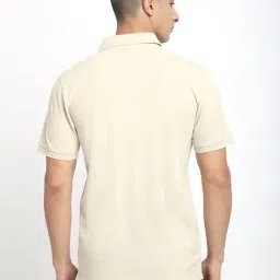 R&B Beige Regular Fit Polo T-Shirt image 2