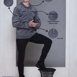 MOUNTAIN COLOURS Men Spread Collar Solid Open Front Jacket image 2