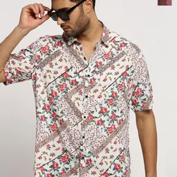 TIGER SNAKE Pack Of 2 Floral Printed Comfort Fit Casual Shirts-picture-12
