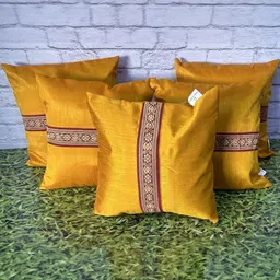 pink parrot Pinkparot Artsilk 12x12 inch cushion cover set of 5 pcs-picture-11