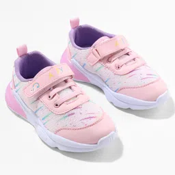 Cute Walk by Babyhug Sneaker Shoes with Velcro Closure - Pink image 2