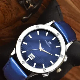 CRESTELLO Men Leather Straps Analogue Watch CR-G247-BLU-picture-5