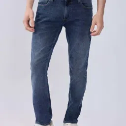 Spykar Raw Blue Cotton Slim Fit Jeans-image-8
