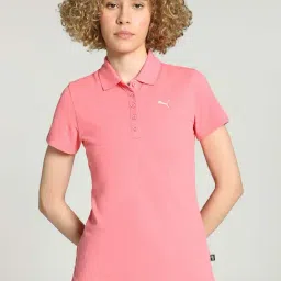 Puma Pink Cotton Textured Pattern Sports T-Shirt-image-52