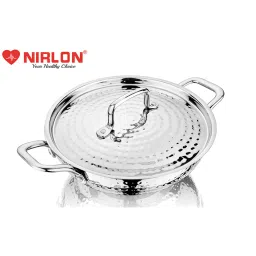 Nirlon Silver Stainless Steel Others TriPly Hammered KD28 image 4