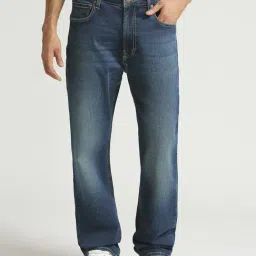 Pepe Jeans Mid Indigo Blue Cotton Regular Fit Jeans-image-75