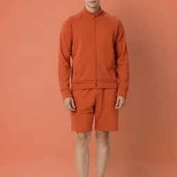 Rare Rabbit Rust Cotton Regular Fit Solid Jacket image 4