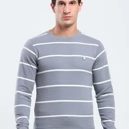 ARRAY Men Striped Printed Long Sleeves Pullover Sweatshirt-picture-42