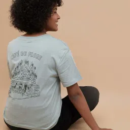 Fame Forever by Lifestyle Blue Cotton Printed T-Shirt image 4