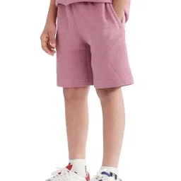 Rare Ones Boys Pink Cotton Solid Shorts image 4