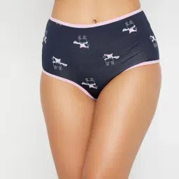 Clovia Navy Printed Panty-picture-30