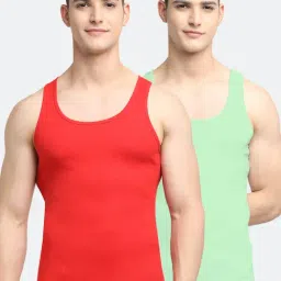 Friskers Multi Cotton Slim Fit Vest - Pack of 2-picture-25