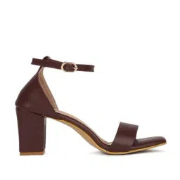 Iconics Women's Maroon Ankle Strap Sandals-image-82