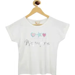 Tiny Girl Kids Off-White Cotton Printed Top-image-20