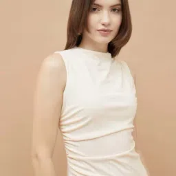 Ginger By Lifestyle Beige Regular Fit Dress image 5