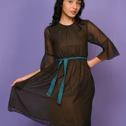 LilPicks Kids Green Printed Dress-image-21