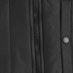 Reebok Black Polyamide Regular Fit Solid Training Light Padded Basic Jacket image 4