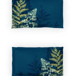 DDecor Blue Cotton 145 TC Double Bedsheet with 2 Pillow Covers image 4