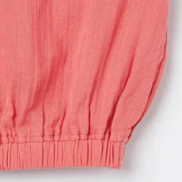 Fame Forever by Lifestyle Girls Coral Cotton Woven Top image 4