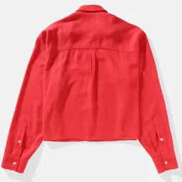 American Eagle Outfitters Red Plain Shirt image 4