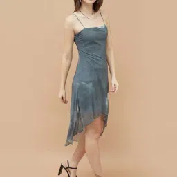 Ginger By Lifestyle Grey Regular Fit Printed Dress-image-24