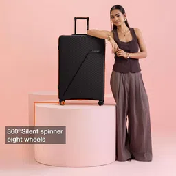 Nasher Miles Set Of 3 Montreal Textured Hard-Sided Trolley Bag image 3